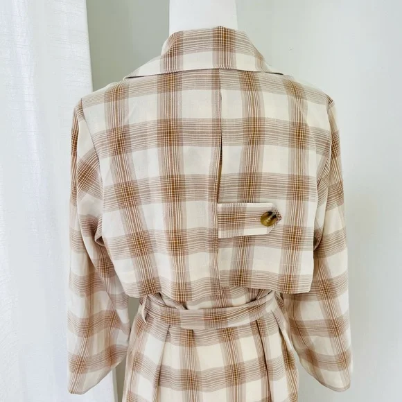 Cara Santana She Loves The Attention Plaid Trench - Picture 10 of 14